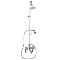 BARCLAY 4064 DECK MOUNT THREE METAL HANDLES TUB FILLER WITH HANDSHOWER AND SHOWERHEAD