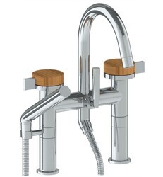 WATERMARK 21-8.2 ELEMENTS 8 7/8 INCH THREE HANDLE DECK MOUNT EXPOSED TUB FILLER WITH HANDSHOWER