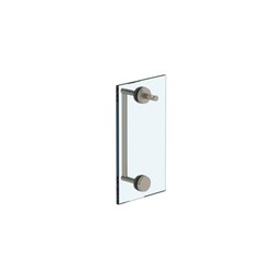 WATERMARK 37-0.1-12SDP BLUE 12 INCH GLASS MOUNT SINGLE SHOWER DOOR PULL WITH KNOB AND HOOK