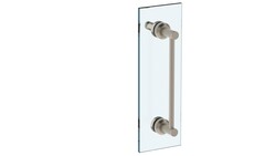 WATERMARK 25-0.1-12SDP TITANIUM 12 INCH GLASS MOUNT SHOWER DOOR PULL WITH KNOB AND HOOK