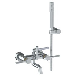 WATERMARK 111-5.2 SUTTON 3 7/8 INCH THREE HANDLES WALL MOUNT TUB FILLER WITH HAND SHOWER