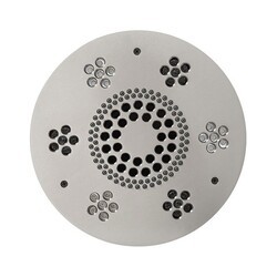 THERMASOL SLSRRD SERENITY 10 INCH CEILING MOUNT MULTI-FUNCTION ROUND SHOWERHEAD WITH LIGHT AND SOUND RAIN SYSTEM
