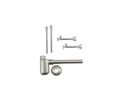 MOUNTAIN PLUMBING MT3320X-NL 1/2 INCH COPPER SWEAT INLET X 3/8 INCH O.D. COMPRESSION OUTLET LAVATORY SUPPLY KIT WITH DECORATIVE TRAP AND OVAL HANDLE