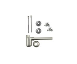 MOUNTAIN PLUMBING MT4420-NL 1/2 INCH COMPRESSION (5/8 INCH O.D.) INLET X 3/8 INCH O.D. COMPRESSION OUTLET LAVATORY STRAIGHT SUPPLY KIT WITH DECORATIVE TRAP AND OVAL HANDLE