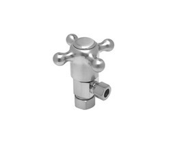 MOUNTAIN PLUMBING MT4003X-NL 1/2 INCH COMPRESSION (5/8 INCH O.D.) INLET X 3/8 INCH O.D. COMPRESSION OUTLET ANGLE VALVE WITH CROSS HANDLE