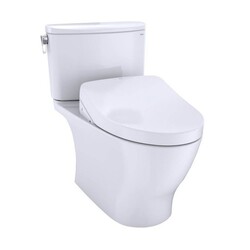 TOTO MW4423056CUFG#01 WASHLET + NEXUS 1G TWO-PIECE ELONGATED 1.0 GPF TOILET WITH S550E CONTEMPORARY BIDET SEAT IN COTTON WHITE