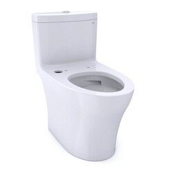 TOTO CST646CEMFGAT40#01 AQUIA IV ONE-PIECE ELONGATED DUAL FLUSH 1.28 AND 0.8 GPF WASHLET + AND AUTO FLUSH READY TOILET WITH CEFIONTECT IN COTTON WHITE