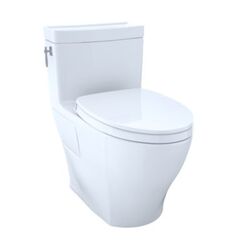 TOTO MS626124CEFG AIMES ONE-PIECE ELONGATED 1.28 GPF UNIVERSAL HEIGHT TOILET WITH CEFIONTECT AND SS124 SEAT