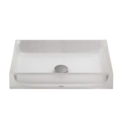 TOTO LLT151#61 19-11/16 X 12-5/8 INCH LUMINIST RECTANGLE VESSEL LAVATORY IN FROSTED WHITE