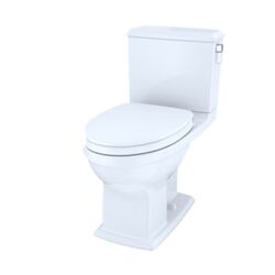 TOTO MS494124CEMFRG#01 CONNELLY TWO-PIECE ELONGATED 1.28/0.9 GPF GPF UNIVERSAL HEIGHT TOILET WITH RIGHT-HAND TRIP LEVER AND CEFIONTECT WITH SS124 SEAT, COTTON WHITE