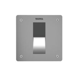 TOTO TEU3UA11#SS STAINLESS STEEL 4 X 4 INCH 0.125 GPF ECOPOWER HIGH-EFFICIENCY URINAL FLUSH VALVE WITH 3/4 INCH VACUUM BREAKER TUBE