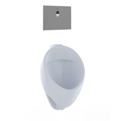 TOTO UT105UVG#01 COTTON COMMERCIAL 1/8 GPF WALL MOUNTED URINAL WITH SANAGLOSS AND 3/4 INCH BACK SPUD INLET