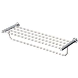 TOTO YTS406BU#CP L SERIES 24 INCH ROUND TOWEL SHELF WITH HANGING BAR IN POLISHED CHROME