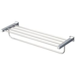 TOTO YTS408BU#CP L SERIES 24 INCH SQUARE TOWEL SHELF WITH HANGING BAR IN POLISHED CHROME