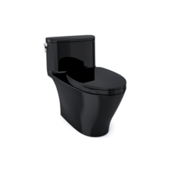 TOTO MS642124CEF#51 NEXUS ONE-PIECE ELONGATED 1.28 GPF UNIVERSAL HEIGHT TOILET WITH SS124 SOFT CLOSE SEAT, WASHLET + READY IN EBONY