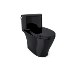 TOTO MS642124CUF#51 NEXUS 1G ONE-PIECE ELONGATED 1.0 GPF UNIVERSAL HEIGHT TOILET WITH SS124 SOFT CLOSE SEAT, WASHLET + READY IN EBONY