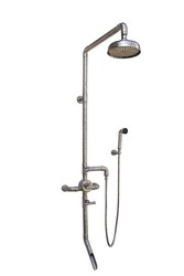 SONOMA FORGE WB-SHW-980 WATERBRIDGE 43 3/4 INCH WALL MOUNT EXPOSED THERMOSTATIC SHOWER SYSTEM WITH HAND SHOWER AND TUB FILLER OR FOOTWASH