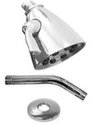 SONOMA FORGE SF-10-105 WHEREVER 3 1/2 INCH WALL MOUNT SINGLE-FUNCTION LARGE PLUNGER SHOWER HEAD WITH SHOWER ARM AND FLANGE