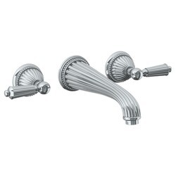 WATERMARK 180-2.2 VENETIAN THREE HOLES WALL MOUNT BATHROOM FAUCET WITH 8 1/4 INCH SPOUT REACH