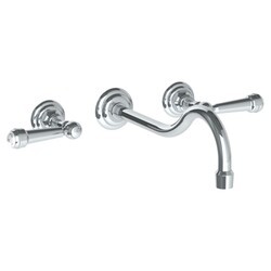 WATERMARK 206-2.2L PARIS THREE HOLES WALL MOUNT BATHROOM FAUCET WITH 10 7/8 INCH SPOUT REACH