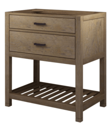 SAGEHILL DESIGNS TB3021D WEATHERED OAK TOBY 30 INCH VANITY CABINET WITH ONE DRAWER