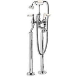 LEFROY BROOKS WL-1144 CLASSIC TWO HOLES FLOOR MOUNT TUB FILLER WITH HANDSHOWER