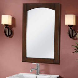 INFURNITURE IN3400-24M-BR 22 x 34 INCH WOODEN FRAME MIRROR IN BROWN