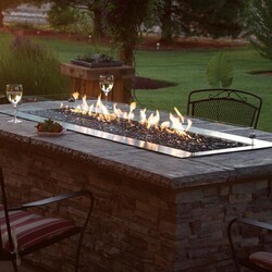 CAROL ROSE OL48TP10N 48 INCH OUTDOOR LINEAR FIRE PIT, NATURAL GAS