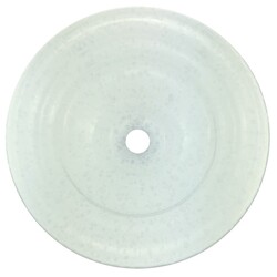 LINKASINK AG05UM-G GLASS BUBBLES 13.5 INCH ARTISAN GLASS SMALL ROUND WHITE VESSEL SINK