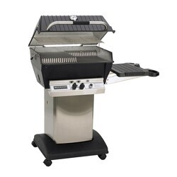BROILMASTER P3X PREMIUM SERIES PROPANE GAS GRILL WITH CHARMASTER BRIQUETS - BLACK