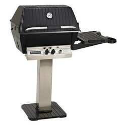 BROILMASTER P3PK7N PREMIUM SERIES NATURAL GAS P3XN GRILL COMBO WITH STAINLESS STEEL PATIO POST BASE AND ONE SIDE SHELF