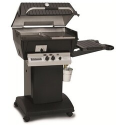 BROILMASTER Q3PK1 Q3 SLOW COOKER SERIES PROPANE GAS Q3X GRILL COMBO WITH BLACK CART BASE AND ONE SIDE SHELF