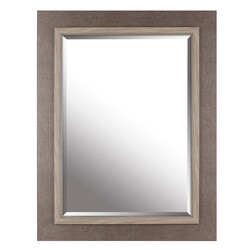 MIRRORIZE IMM218ONL 27 1/4 INCH X 35 1/4 INCH GREY WASH FRAME WITH LINER WALL MIRROR