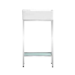 SWISS MADISON SM-BV70 PIERRE 20 INCH SINGLE FREESTANDING BATHROOM VANITY WITH OPEN SHELF AND METAL FRAME