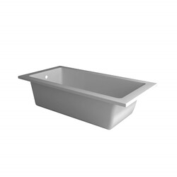 FINE FIXTURES BT102-R 60 1/8 INCH DROP-IN AND ALCOVE RECTANGULAR RIGHT HAND BATHTUB - WHITE