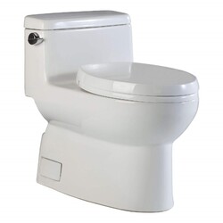 FINE FIXTURES OE12W MERLIN FREE STANDING ONE-PIECE ELONGATED TOILET - WHITE