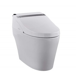 FINE FIXTURES ST1W FREE STANDING ELONGATED TOILET BOWL ONLY AND SMART BIDET - WHITE