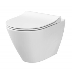 FINE FIXTURES WT12RM SUPREME WALL MOUNT ELONGATED TOILET BOWL ONLY - WHITE