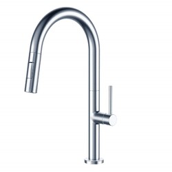 FINE FIXTURES FAK1 17 3/8 INCH SINGLE HOLE PULL-DOWN KITCHEN FAUCET