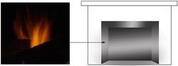 MAJESTIC BGK-36 REFLECTIVE BLACK CERAMIC GLASS LINER KIT FOR 36 INCH FIREPLACE