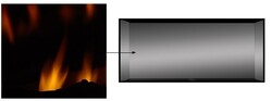 MAJESTIC BGK-48 REFLECTIVE BLACK CERAMIC GLASS LINER KIT FOR 48 INCH FIREPLACE