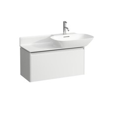LAUFEN H4030011101 BASE 30 1/4 INCH WALL MOUNT SINGLE BASIN BATHROOM VANITY BASE WITH ONE DRAWER