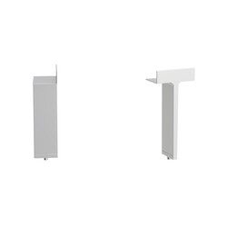 LAUFEN H4076600330001 KARTELL 6 7/8 INCH TWO PIECES ADJUSTABLE FEET - ALUMINUM