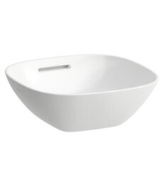 LAUFEN H812300 INO 13 3/4 INCH VESSEL SQUARE BATHROOM SINK WITH/WITHOUT OVERFLOW