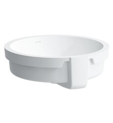 LAUFEN H8134390001551 LIVING CITY 17 7/8 INCH UNDERMOUNT OR BUILT-IN ROUND BATHROOM SINK WITH OVERFLOW - WHITE