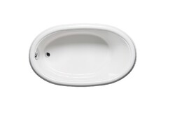 AMERICH AD6036T ADELLA 60 INCH OVAL END DRAIN SOAKER BATHTUB WITH TWO-TIER ROUNDED DECK