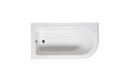 AMERICH BO6032BLA2 BOW 60 INCH CORNER ALCOVE LEFT HAND BUILDER SERIES AND AIRBATH II COMBO TUB WITH AN INTEGRAL APRON AND MOLDED TILE FLANGE