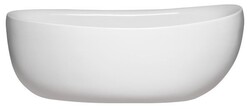 AMERICH CO7232T CONTURA 72 INCH FREESTANDING SOAKER BATHTUB WITH INTEGRAL WASTE AND OVERFLOW