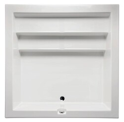 AMERICH KY6868T KYOTO 68 INCH SQUARE SOAKER BATHTUB WITH BUILD-IN MOLDED SEATS