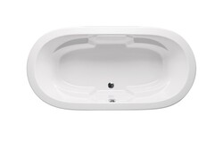 AMERICH BR7444T BRISA 74 INCH OVAL SOAKER BATHTUB WITH INTEGRAL ARM RESTS